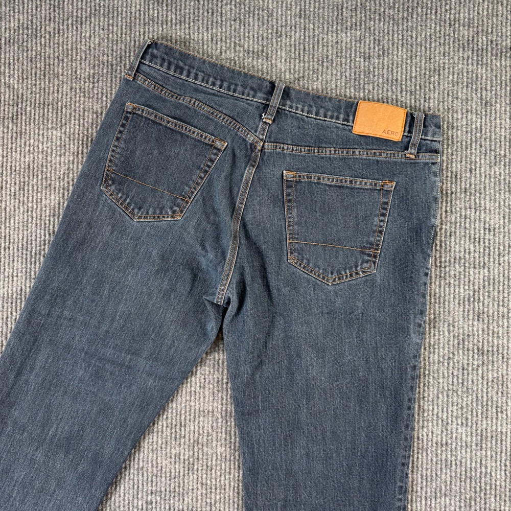 Aeropostale Mens 34x30 Straight Leg Jeans Dark Wash Y2K Vintage Casual Denim‎
